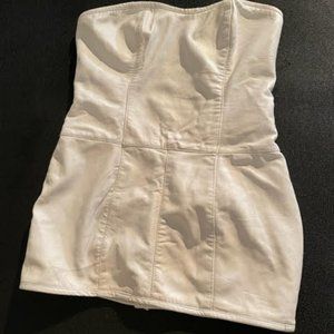 Lot of 3 Custom Made Leather mini dresses, size Large, no rips, stains or tears.